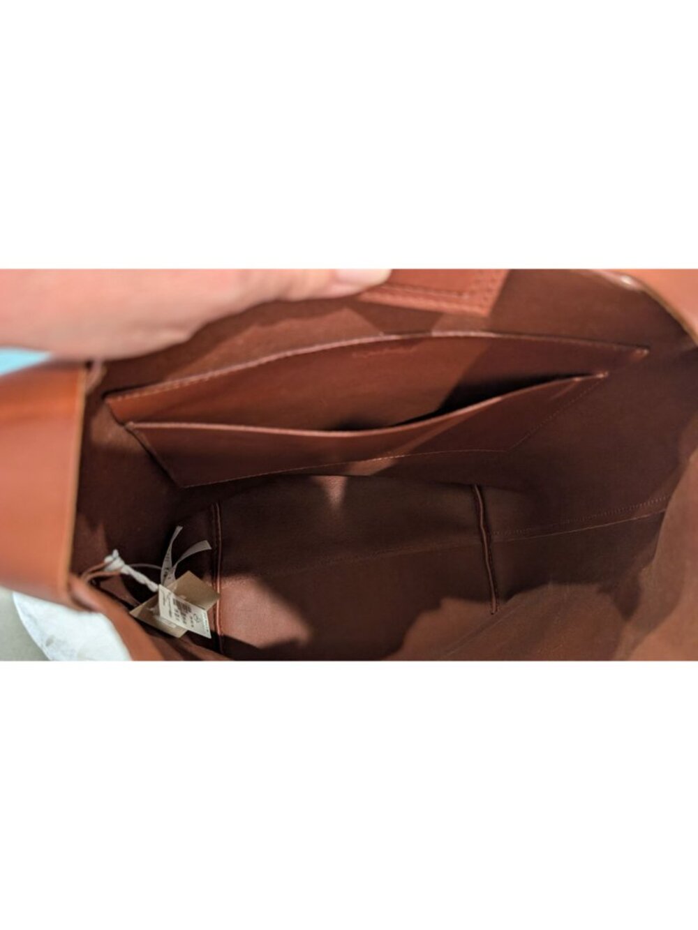 NEW Madewell The Essential Bucket Leather Tote Warm Cinnamon Brown - Picture 9 of 16